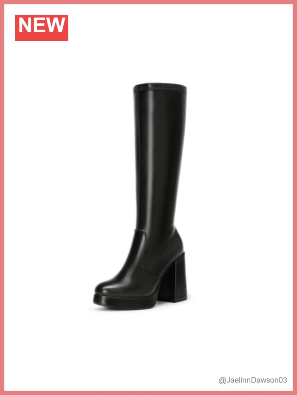 Dream Pairs Women's Chunky Platform Knee High Boots Zip Up Heels